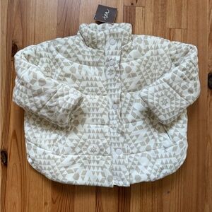 Tea Collection Azulejo Quilted Cotton Coat, NWT Size XS 2/3